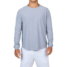 Load image into Gallery viewer, SB Sport V Neck Long Sleeve Mens Tennis Shirt - Silver Melange/1X
 - 4