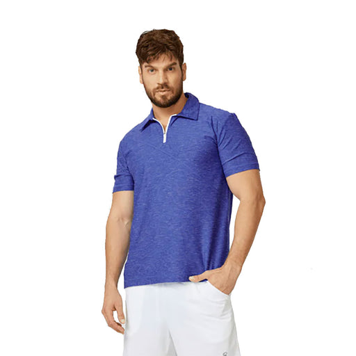 SB Sport Short Sleeve Mens Tennis Polo - Cobalt Melange/1X