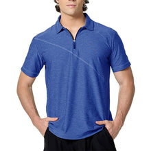 Load image into Gallery viewer, SB Sport Short Sleeve Mens Tennis Polo - Royal Melange/1X
 - 3