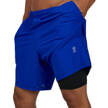 Load image into Gallery viewer, Sofibella SB Sport 7 in Mens Vented Tennis Shorts - Royal/1X
 - 4