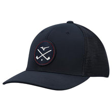 Load image into Gallery viewer, Mizuno Crossed Clubs Meshback Golf Hat - Navy/One Size
 - 4