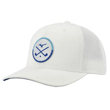 Load image into Gallery viewer, Mizuno Crossed Clubs Meshback Golf Hat - White/One Size
 - 5