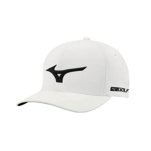 Mizuno Tour Delta Fitted Golf Hat - White/Black/L/XL