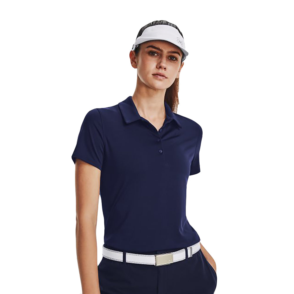 Under Armour Playoff Womens SS Golf Polo - MIDNT NAVY 410/XL