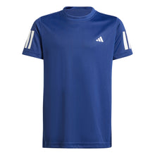Load image into Gallery viewer, Adidas Club 3-Stripes Boys Tennis Shirt 25 - Dark Blue/XL
 - 4