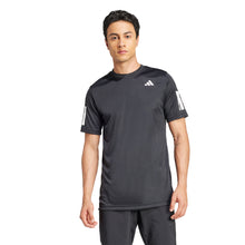 Load image into Gallery viewer, Adidas Club 3 Stripes Mens Tennis Shirt 1 - Black/XXL
 - 4