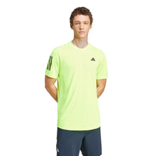 Load image into Gallery viewer, Adidas Club 3 Stripes Mens Tennis Shirt - Lucid Lemon/XXL
 - 11