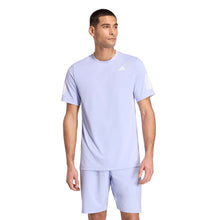 Load image into Gallery viewer, Adidas Club 3 Stripes Mens Tennis Shirt 1 - Violet Tone/XL
 - 4