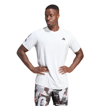 Load image into Gallery viewer, Adidas Club 3 Stripes Mens Tennis Shirt 1 - WHITE 100/XXL
 - 19