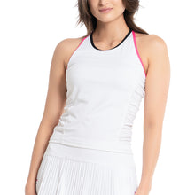 Load image into Gallery viewer, Lucky in Love Above It All Womens Tennis Crop Tank - WHITE 120/M
 - 1
