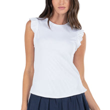 Load image into Gallery viewer, Lucky in Love Bring It On Wmns Ribbed Tennis Tank - White/XL
 - 7