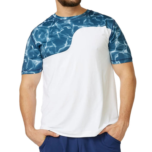 SB Sport Mens Short Sleeve Tennis Shirt - Deep Waters/XL