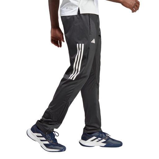 Adidas 3 Stripe Knit Black Mens Tennis Pants