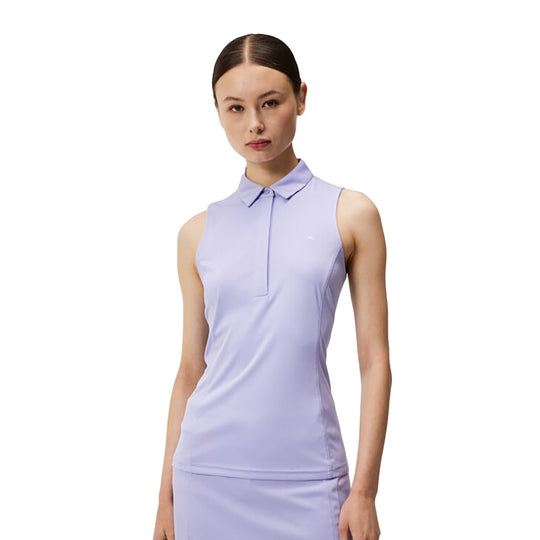 J. Lindeberg Dena Sweet Lavendar Womens Sleeveless Golf Polo