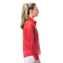 Load image into Gallery viewer, SanSoleil Solshine Foil Prnt Mock Wmn LS Sun Shirt
 - 10
