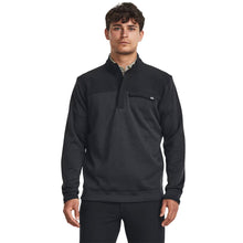 Load image into Gallery viewer, Under Armour Storm SweaterFleece Mens Golf 1/2 Zip - BLACK 001/XXL
 - 5