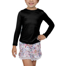 Load image into Gallery viewer, Sofibella UV Long Sleeve Girls Tennis Shirt 1 - Black/L
 - 5