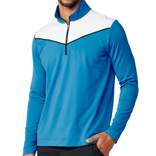 SB Sport Perfect Volley Men's Tennis Quarter Zip - Azure/1X