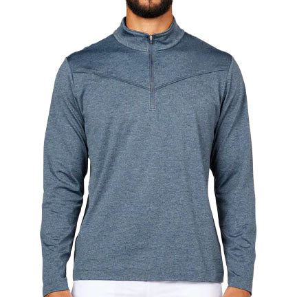 SB Sport Perfect Volley Men's Tennis Quarter Zip - Charcoal Melang/XL