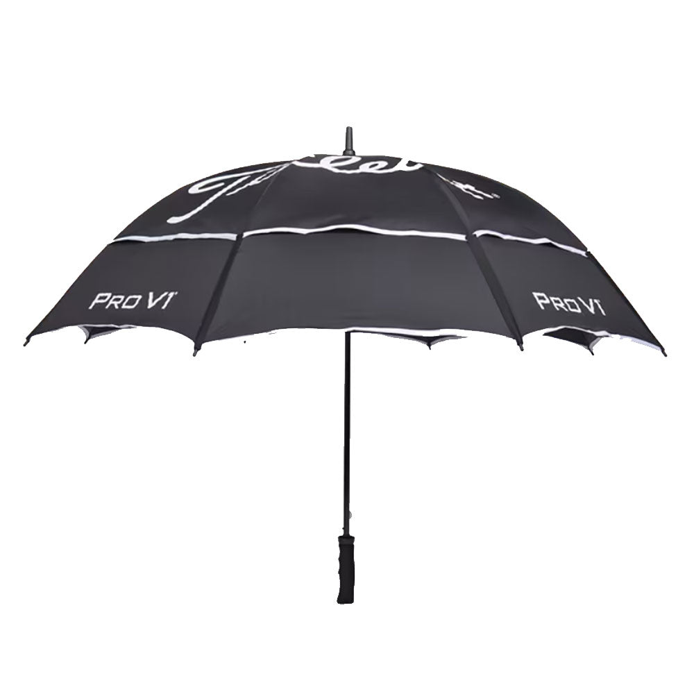 Titleist Tour Double Canopy 68inch Golf Umbrella - Black/White