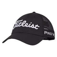 Load image into Gallery viewer, Titleist Tour Performance Mesh Mens Golf Hat - BLACK/WHITE 001/One Size
 - 1