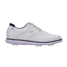 Load image into Gallery viewer, FootJoy Traditions Spiked Womens Golf Shoes - Wht/Purpl/Navy/B Medium/11.0
 - 10