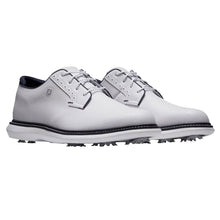 Load image into Gallery viewer, FootJoy Traditions Blucher Spiked Mens Golf Shoes - Wht/Wht/Navy/4E X-WIDE/13.0
 - 1