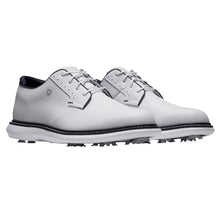 Load image into Gallery viewer, FootJoy Traditions Blucher Spiked Mens Golf Shoes - Wht/Wht/Navy/4E X-WIDE/13.0
 - 5