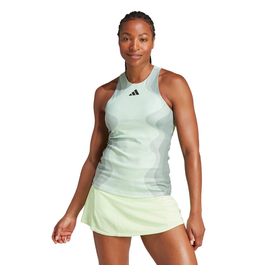 Adidas Y-Tank Pro Semi Green Womens Tennis Tank