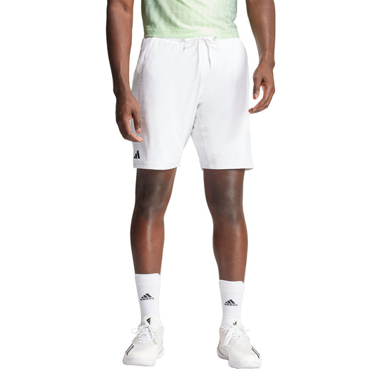 Adidas Ergo 9 Inch Mens White Tennis Shorts