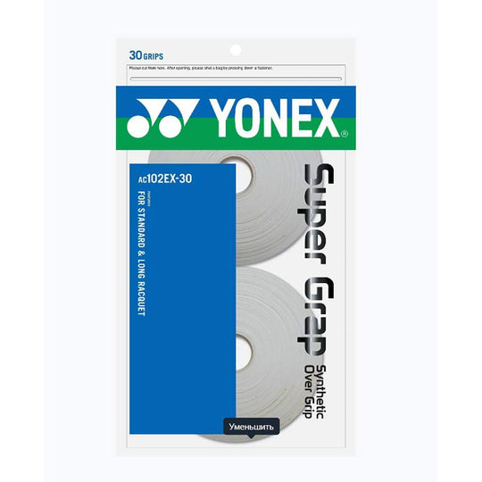 Yonex Dry Super Grap White Overgrip 30-pack