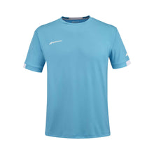 Load image into Gallery viewer, Babolat Play Crew Neck Boys Tennis Shirt - Cyan Blue/12-14
 - 1