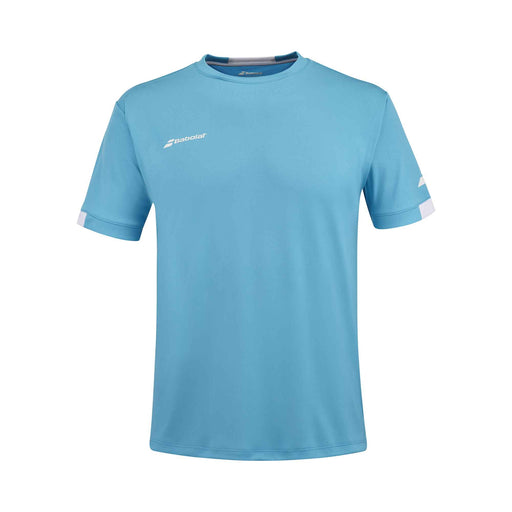 Babolat Play Crew Neck Boys Tennis Shirt - Cyan Blue/12-14