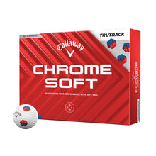 Load image into Gallery viewer, Callaway Chrome Soft TruTrack Golf Balls - Dozen - Blue/Red
 - 1
