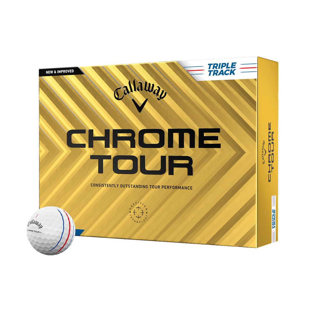 Callaway Chrome Tour TT Golf Balls - Dozen - White Tt