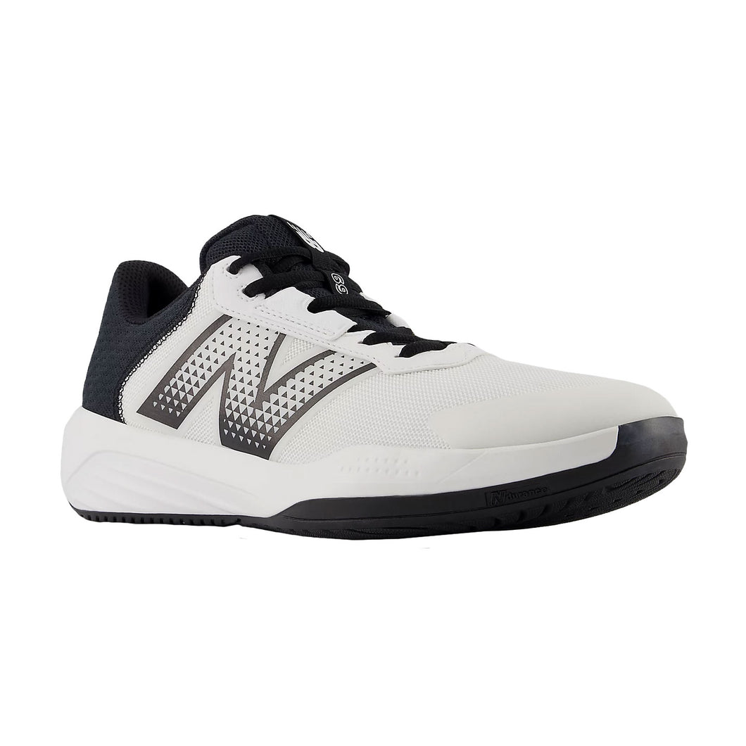 New Balance MCH696v6 Mens Tennis Shoes - White/Black/2E WIDE/12.0