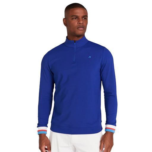 Redvanly Hayden Mens Long Sleeve Golf Quarter Zip - Mazarine Blue/XXL