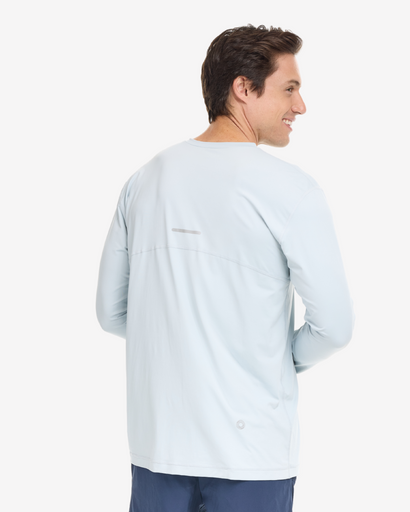 BloqUV Men's Performance V-Neck Long Sleeve Shirt