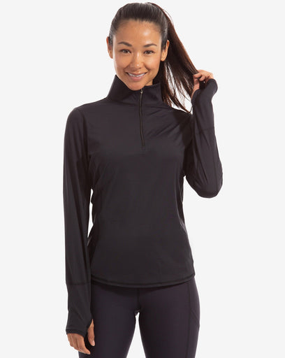 BloqUV Women's Mock Zip Top Relaxed