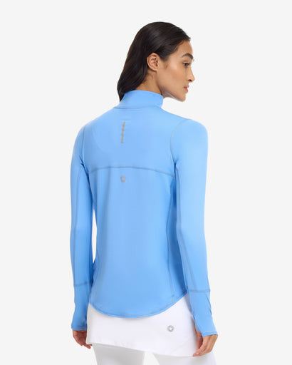 BloqUV Women's Mock Zip Top Relaxed