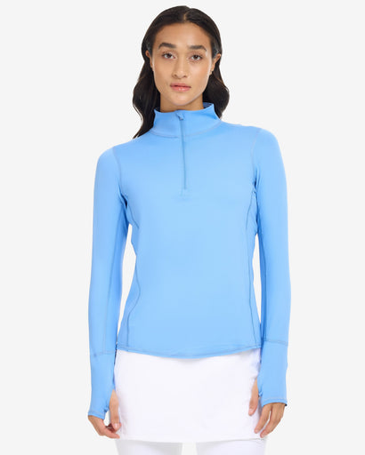 BloqUV Women's Mock Zip Top Relaxed