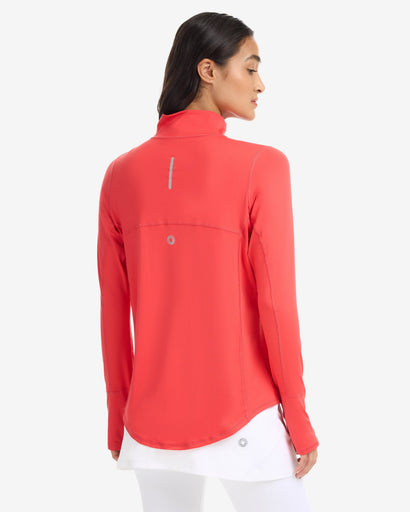 BloqUV Women's Mock Zip Top Relaxed
