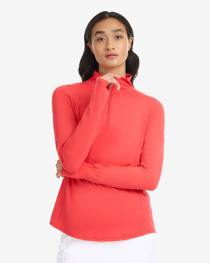 BloqUV Women's Mock Zip Top Relaxed