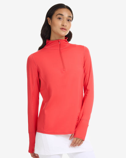 BloqUV Women's Mock Zip Top Relaxed