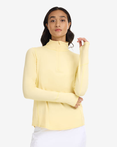 BloqUV Women's Mock Zip Top Relaxed