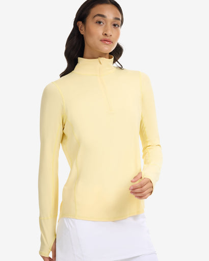 BloqUV Women's Mock Zip Top Relaxed