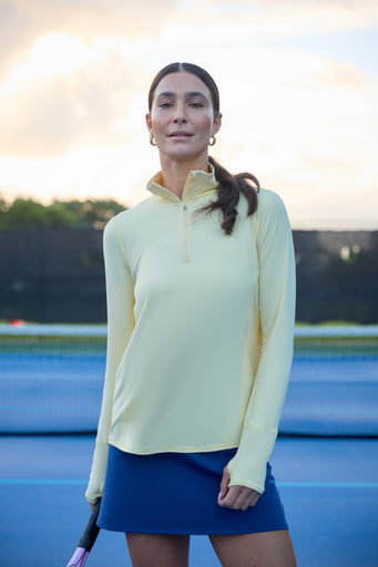 BloqUV Women's Mock Zip Top Relaxed