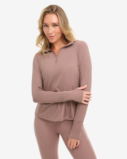 BloqUV Women's Mock Zip Top Relaxed