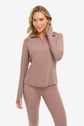 BloqUV Women's Mock Zip Top Relaxed