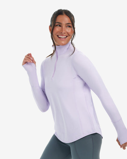 BloqUV Women's Mock Zip Top Relaxed